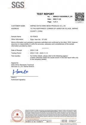 SGS Neutral Salt Spary Test